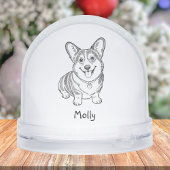 Personalized Corgi Dog Christmas Schneekugeln