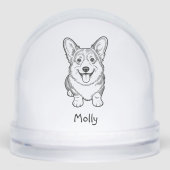 Personalized Corgi Dog Christmas Schneekugeln (Vorderseite)