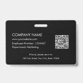 Personalized Corporate Business Logo Modern ID Ausweis (Rückseite)