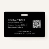 Personalized Corporate Business Logo Modern ID Ausweis (Rückseite)