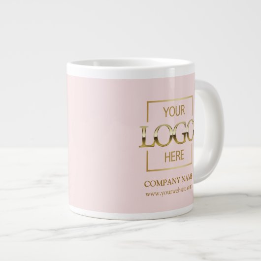 Personalized Corporate Company Logo Employee Gift Jumbo-Tasse (Vorderseite Rechts)