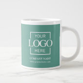 Personalized Corporate Company Logo Employee Gift Jumbo-Tasse (Rechts)