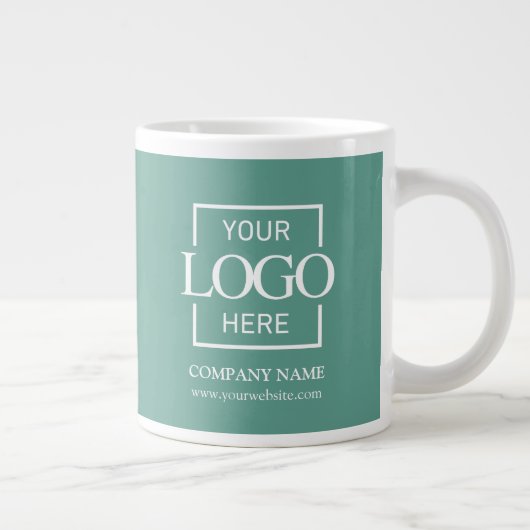 Personalized Corporate Company Logo Employee Gift Jumbo-Tasse (Rechts)