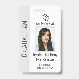 Personalized Corporate Employee ID Badge Gray Ausweis