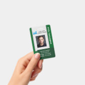 Personalized Corporate Employee ID Badge green Ausweis (Handheld)