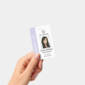 Personalized Corporate Employee ID Badge Lavender Ausweis (Handheld)