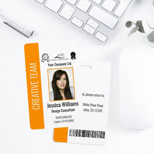 Personalized Corporate Employee ID Orange Ausweis