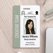 Personalized Corporate Employee ID Sage Green Ausweis