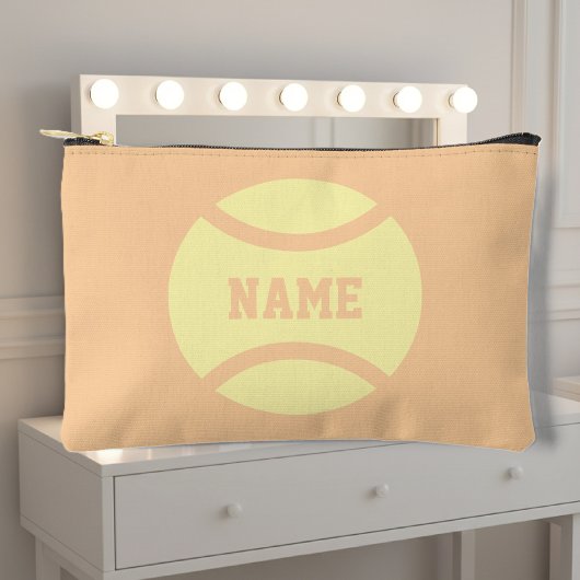 Personalized cosmetics bag pouch with tennis print zubehörtasche