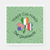 Personalized Costa Rican Irish American Shamrock Serviette (Vorderseite)