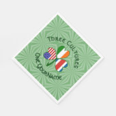 Personalized Costa Rican Irish American Shamrock Serviette (Ecke)