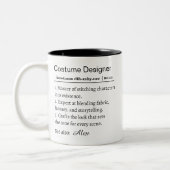 Personalized Costume Designer Definition Zweifarbige Tasse (Links)