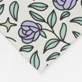 Personalized Cottage Floral Aesthetic Pattern Rose Fleecedecke (Ecke)