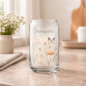 Personalized Cottagecore Floral Dosenglas