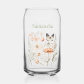 Personalized Cottagecore Floral Dosenglas (Vorderseite)