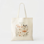 Personalized Cottagecore Wildflower Butterfly Tragetasche (Vorne)