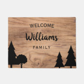 Personalized Country Doormat - Pine & Tree Design  Fußmatte (Vorderseite)