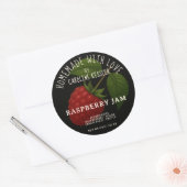 Personalized Country Farm Raspberry Jam Canning Runder Aufkleber (Umschlag)