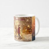 Personalized Couple Christmas Mug – Romantic Custo Kaffeetasse (VorderseiteRechts)