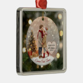 Personalized Couple Christmas Ornament – Custom Na Aus Metall (Rechts)