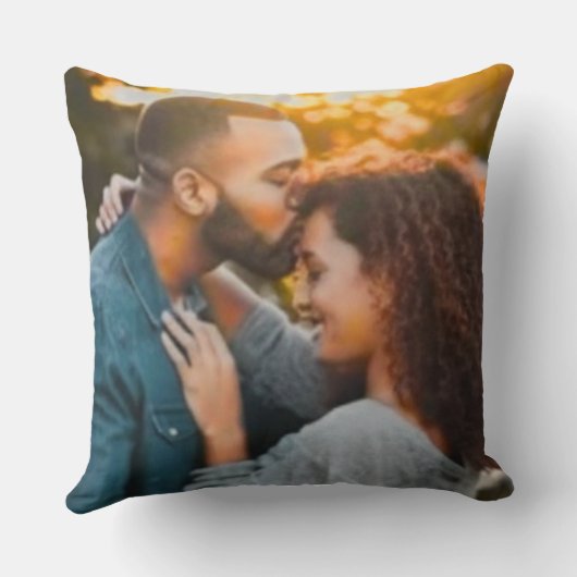 Personalized Couple Collage Throw Pillow Kissen (Rückseite)