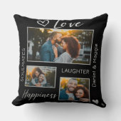 Personalized Couple Collage Throw Pillow Kissen (Vorderseite)