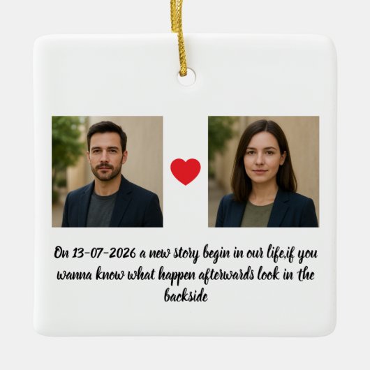 Personalized Couple & Family Ornament (Vorderseite)