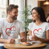 Personalized Couple Heart Shirt for Her 