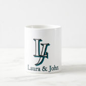Personalized Couple Initials Mug Valentine Gift Kaffeetasse (Mittel)
