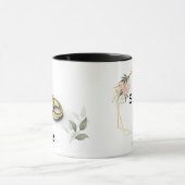 Personalized Couple Initials Mug with Wedding Date Tasse (Zentrum)