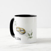 Personalized Couple Initials Mug with Wedding Date Tasse (Vorderseite Links)
