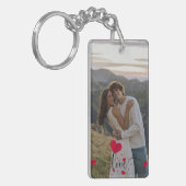 Personalized Couple Keychain with Photo – Custom Schlüsselanhänger (Vorderseite links)