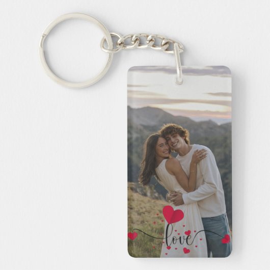 Personalized Couple Keychain with Photo – Custom Schlüsselanhänger (Vorderseite)