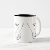 Personalized Couple Mug with Names & Date Zweifarbige Tasse (VorderseiteRechts)