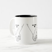 Personalized Couple Mug with Names & Date Zweifarbige Tasse (Vorderseite Links)
