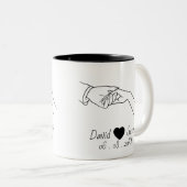Personalized Couple Mug with Names & Date Zweifarbige Tasse (VorderseiteRechts)