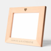 Personalized Couple Name Heart Wood Geätzte Rahmen (Links)