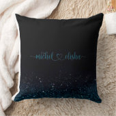 Personalized Couple Name Starry Night Glitter Kissen (Decke)