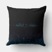 Personalized Couple Name Starry Night Glitter Kissen (Vorderseite)