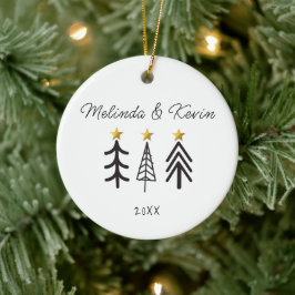 Personalized Couple Names Wedding Trees Keramik Ornament