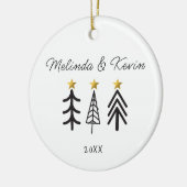 Personalized Couple Names Wedding Trees Keramik Ornament (Links)