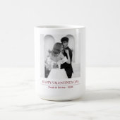 Personalized Couple Names & Year - Elegant Photo  Kaffeetasse (Mittel)