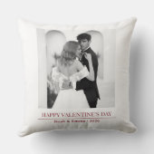 Personalized Couple Names & Year - Elegant Photo  Kissen (Rückseite)