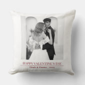 Personalized Couple Names & Year - Elegant Photo  Kissen (Vorderseite)