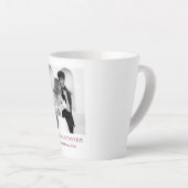 Personalized Couple Names & Year - Elegant Photo  Milchtasse (Rechte Ecke)