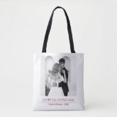 Personalized Couple Names & Year - Elegant Photo Tasche (Vorderseite)