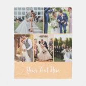 Personalized Couple Photo Blanket Wedding Memory Fleecedecke (Vorderseite)