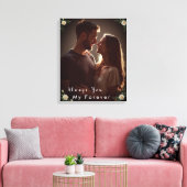 ✅Personalized Couple Photo |Custom Engagement Gift Leinwanddruck (Insitu (Wohnzimmer))