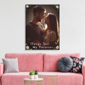 ✅Personalized Couple Photo |Custom Engagement Gift Leinwanddruck (Insitu (Wohnzimmer))