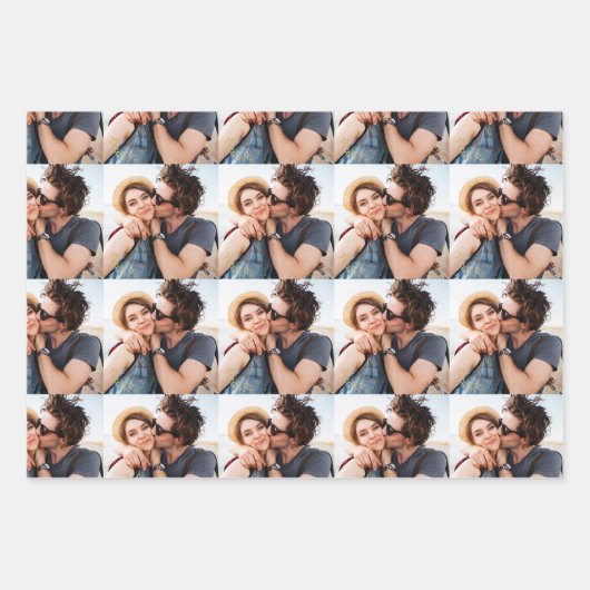 Personalized Couple Photo Geschenkpapier Set (Vorderseite)